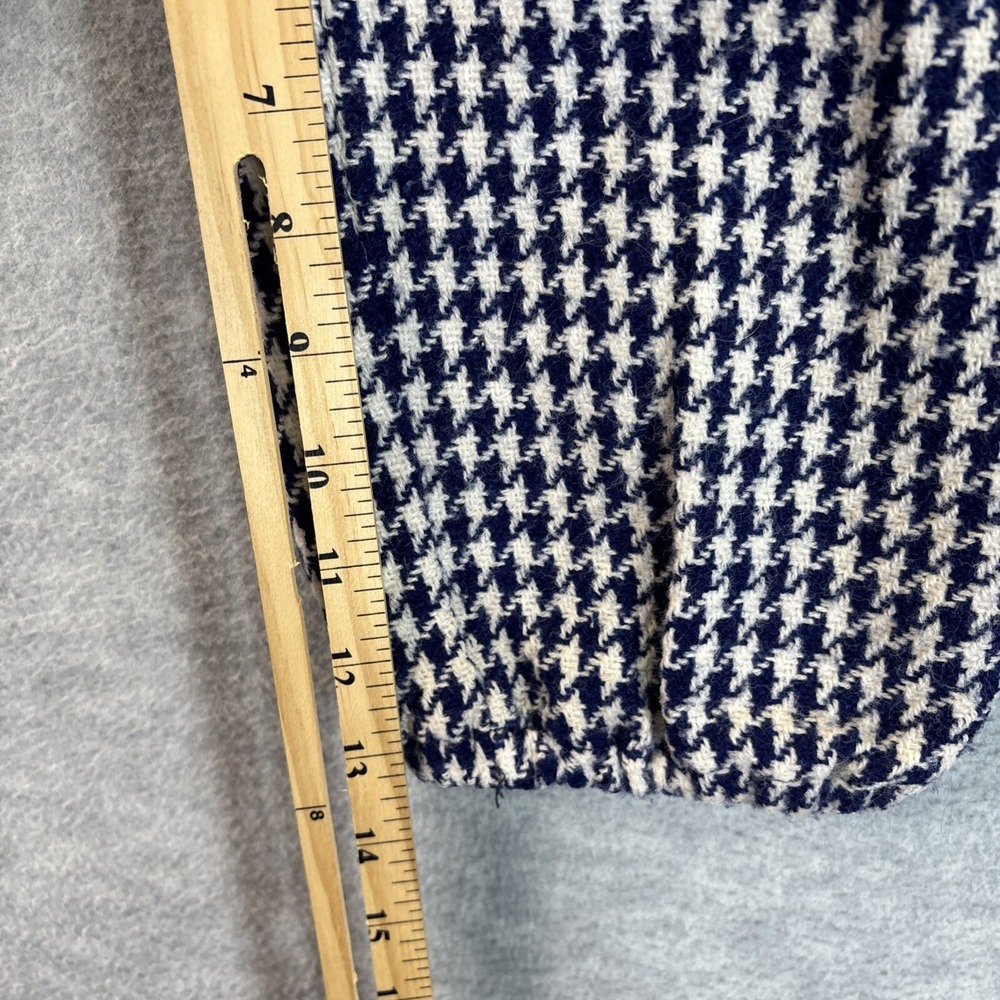 True Vintage Child's Houndstooth Suit 70s Blue Zipper Size 10 30" Chest Unique - Picture 16 of 16